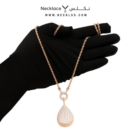 سبحة بفصوص براقة ذهب عيار 18 (NC.5173)
