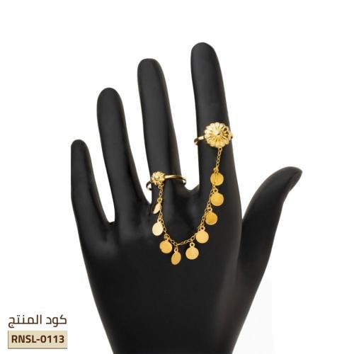 خواتم اوتار كرسي جابر فضة عيار 925 مقاس حر (RNSL.0...