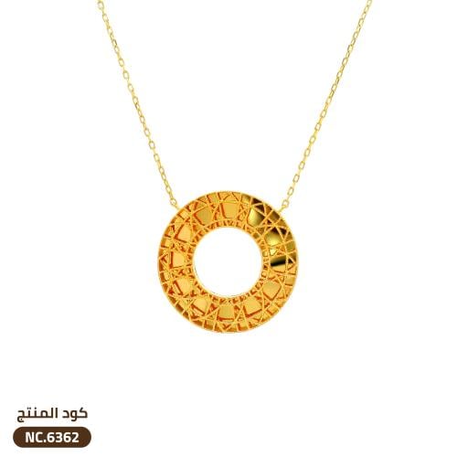 قلادة دائرية ذهب عيار 21 (NC.6362)