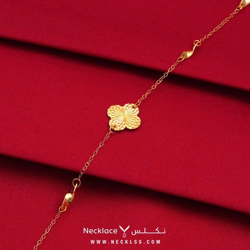 أسوارة ذهب عيار 21 بتصميم هادئ وأنيق (SW.5446)