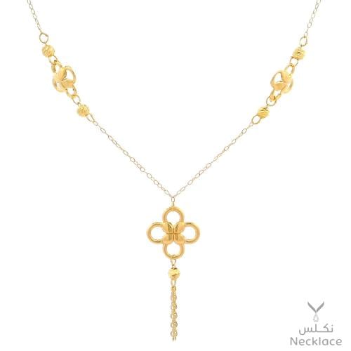 قلادة ذهب عيار 21 بلمسة أنثوية فاخرة (NC.5609)