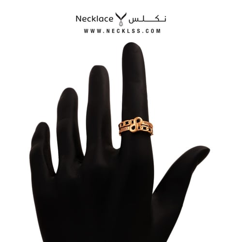 خاتم ذهب لازوردي (RNLZ.0162)