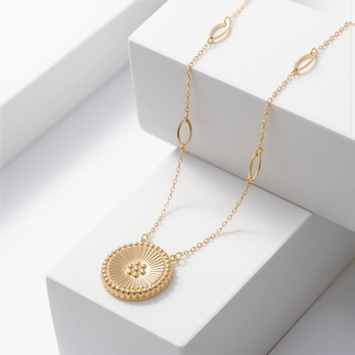 قلادة ذهب عيار 21 تصميم فريد وأنيق (NC.6166)