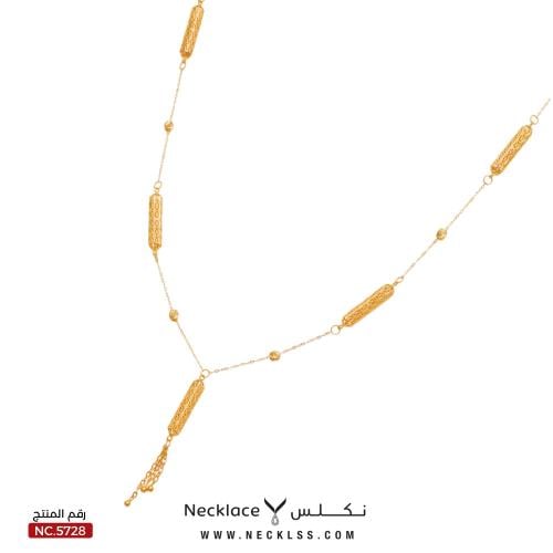 سبحة ذهب بتصميم أنيق عيار 21 (NC.5728)