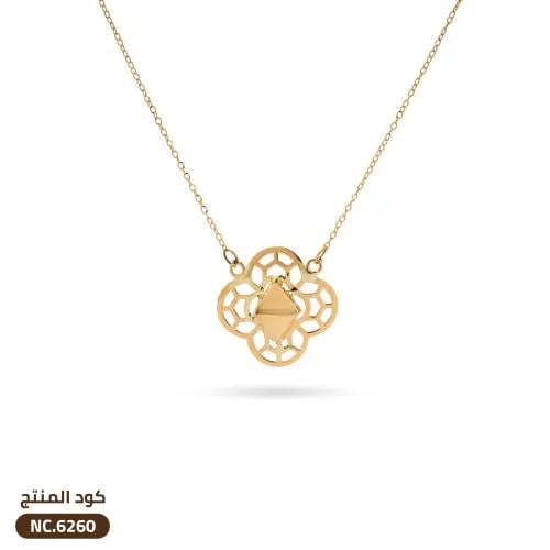 قلادة الوردة الرباعية ذهب عيار 18 (NC.6260)