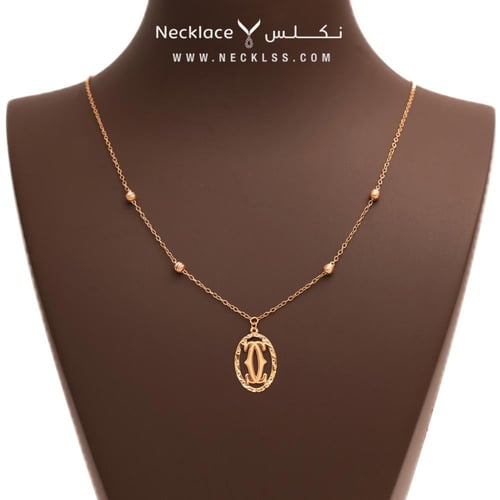 قلادة أنيقة ذهب عيار 21 (NC.1257)