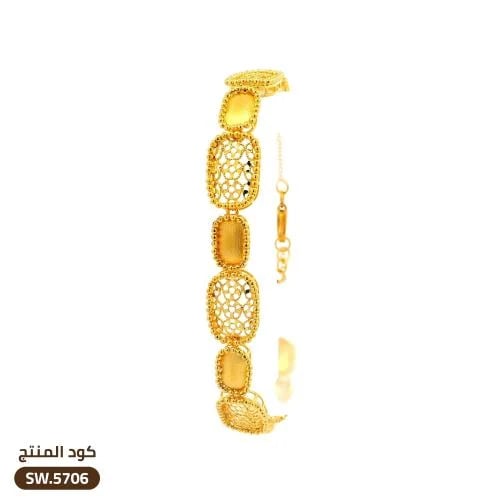 سوار بليزكسي شبكي ذهب عيار 21 (SW.5706)