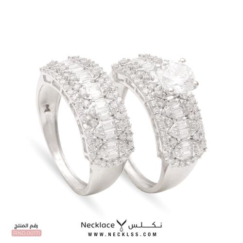 خاتم ذهب ابيض عيار 18 (RND.0017)