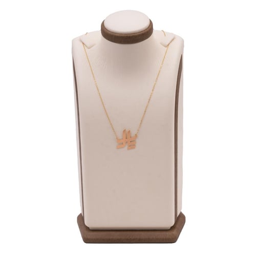 قلادة صمم هويتك رمز الريال ذهب عيار 18 (NA.0170)