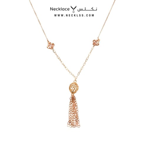 قلادة ذهب عيار 21 تصميم فخم (NC.5784)