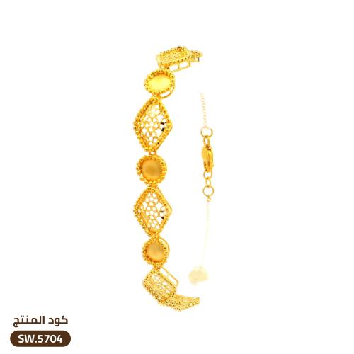 سوار شبكي ذهب عيار 21 (SW.5704)