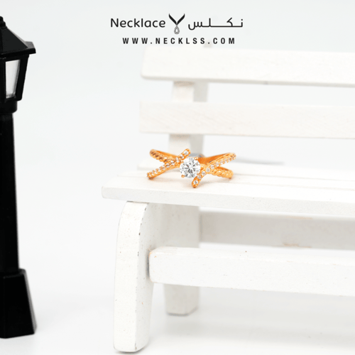 خاتم ذهب لازوردي (RNLZ.0128)