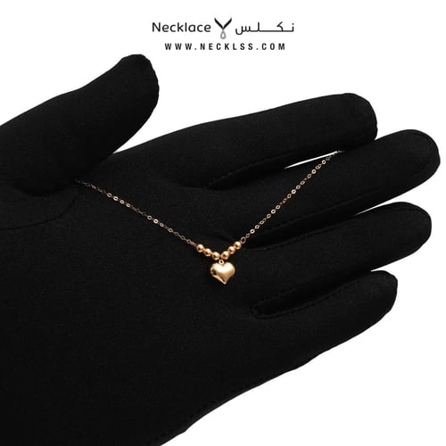 أسوارة ذهب عيار 18 تصميم قلب وكرات ذهبية (SW.5431)