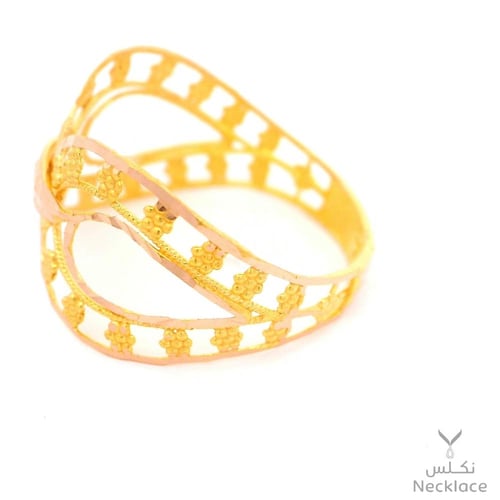 خاتم ذهب بتصميم متألق عيار 21 (RN.5597)