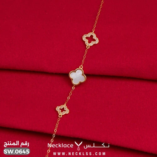 سوارة ذهب عيار 18 بلمسة أنيقة (SW.0645)