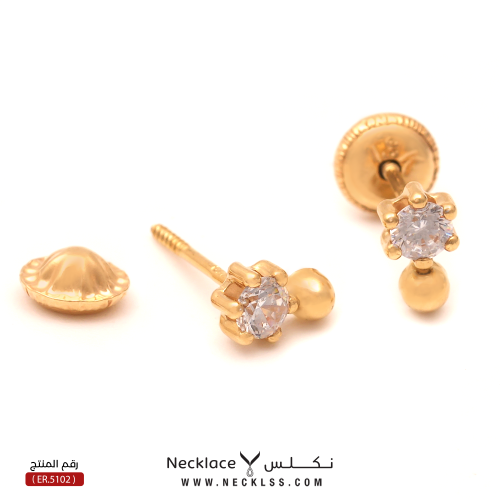 حلق ذهب اطفال طبي عيار 18 (ER.5102)