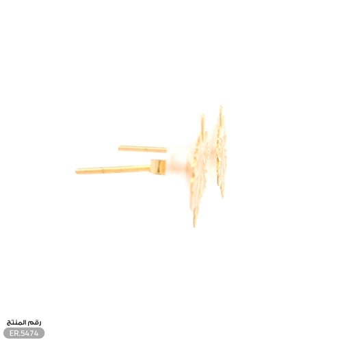 حلق ذهب عيار 18 ورق الشجر فاخر (ER.5474)