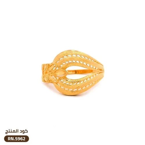 خاتم بتصميم عين ذهب عيار 21(RN.5962)