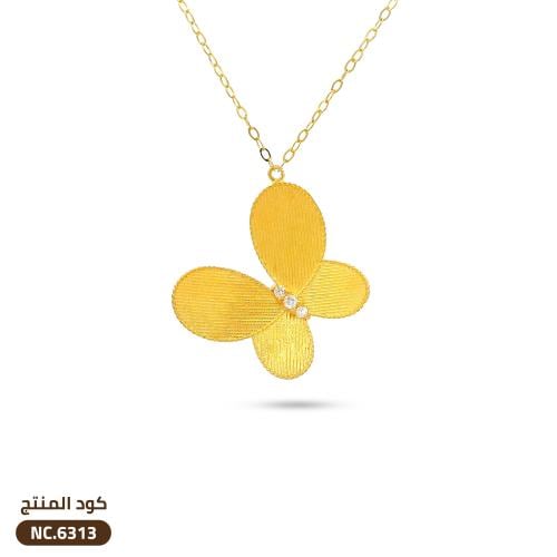 قلادة فراشة ذهب عيار 21 (NC.6313)