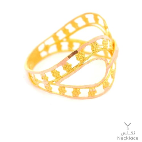 خاتم ذهب بتصميم متألق عيار 21 (RN.5597)