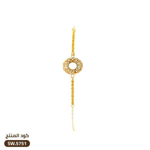سوار دائري مفرغ ذهب عيار 21(SW.5751)