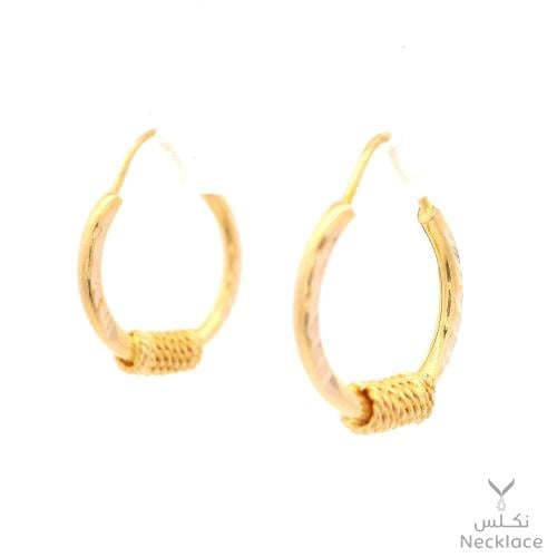 حلق ذهب عيار 21 (ER.5341)