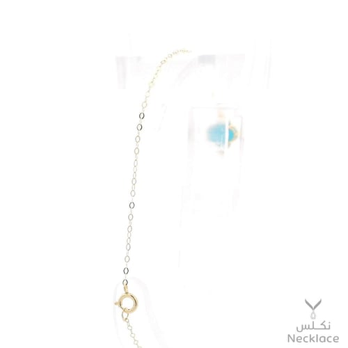 سوارة ذهب عيار 18 تصميم فيروزي أنيق (SW.5584T)