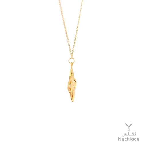قلادة ذهب عيار 21 تصميم ناعم وتفاصيل فاخرة (NC.560...