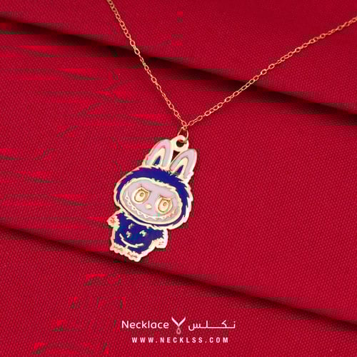 قلادة لابوبو زرقاء ذهب عيار 21 (NC.5636B)