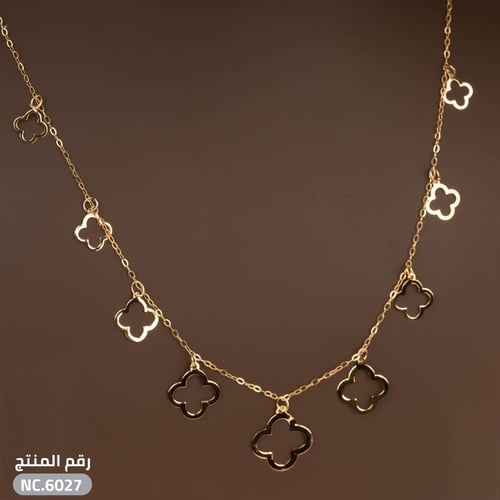 قلادة ذهب عيار 21 بتصميم زخرفي رمز للأناقة العصرية...