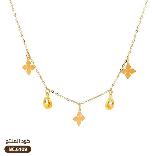 قلادةالزهور ذهب عيار 18 (NC.6109)