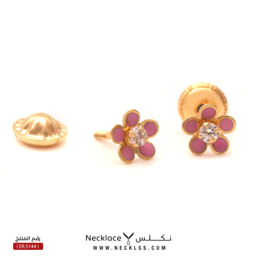 حلق ذهب اطفال طبي عيار 18 (ER.5144)