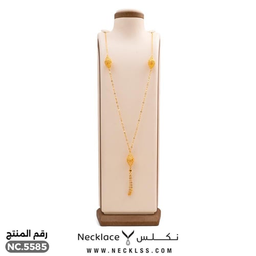 قلادة ذهب عيار 21 بتصميم أنثوي رقيق (NC.5585)