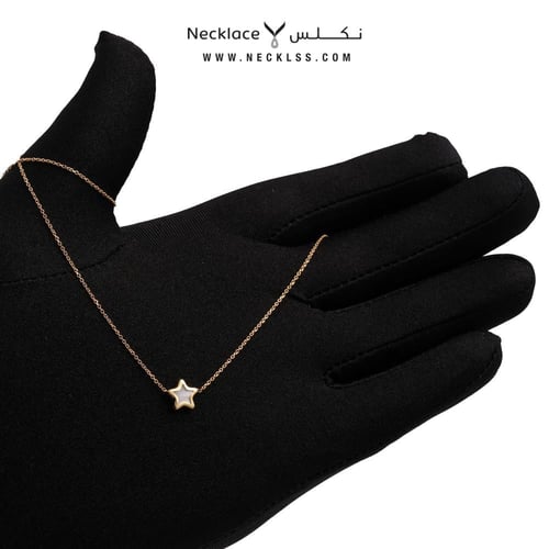 قلادة ذهب عيار 18 نجمة بيضاء (NC.5710W)