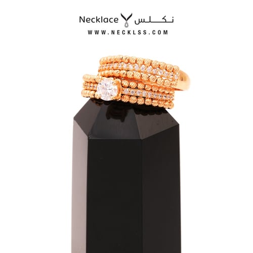 خاتم ذهب عيار21 لازوردي (RNLZ.0252)