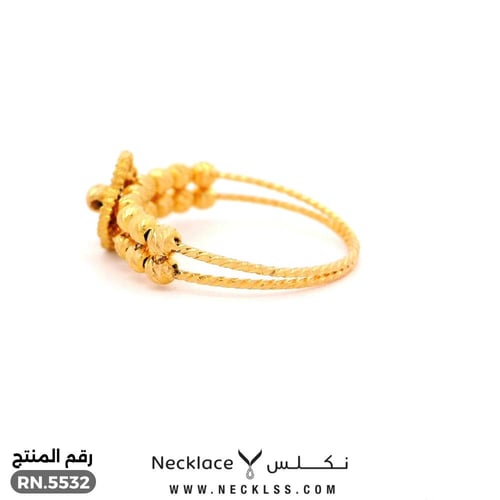 خاتم ذهب تصميم عصري عيار 21 (RN.5532)
