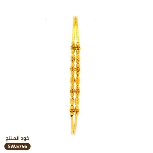 سوار اسطواني ذهب عيار 21 (SW.5746)