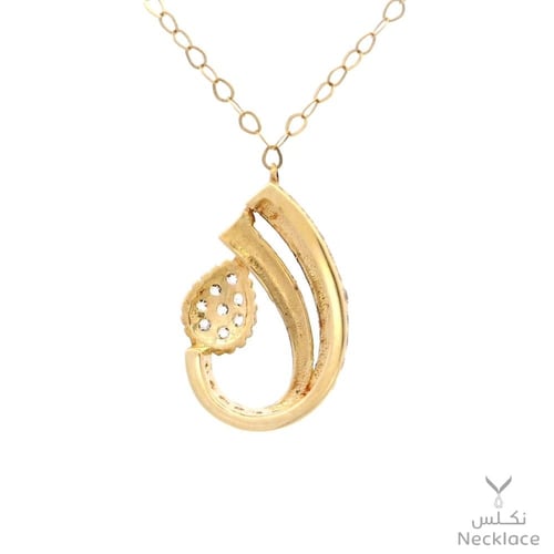 قلادة بفصوص لامعة ذهب عيار 18 (NCD.0013)