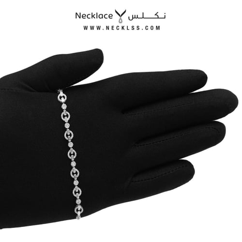 اسوارة ذهب ابيض عيار 18 (SWLZ.0083)