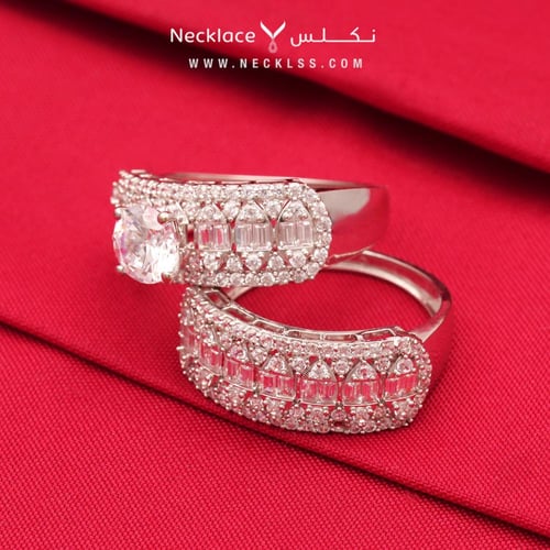 خاتم ذهب ابيض عيار 18 (RND.0017)
