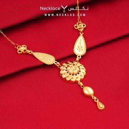 قلادة ذهب كرسي جابر عيار 21 (NC.1071)
