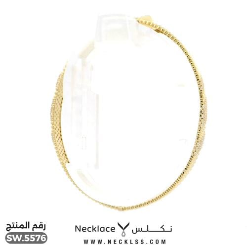 سوارة ذهب عيار 18 بلمسة زخرفية فاخرة (SW.5576)