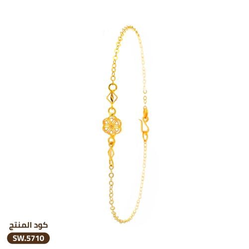 سوار زهرة ذهب عيار 21 (SW.5710)