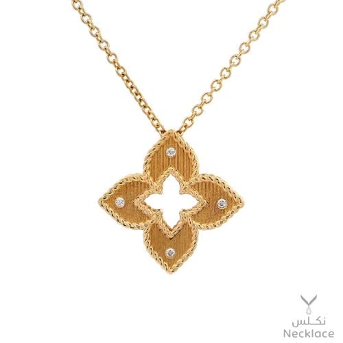 قلادة الزهرة الأنيقة ذهب عيار 18 (NC.5371)