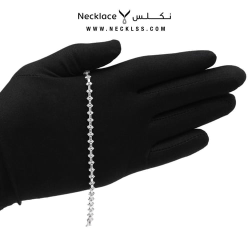 اسوارة ذهب ابيض عيار 18 القطعة المميزة للهديا (SWL...