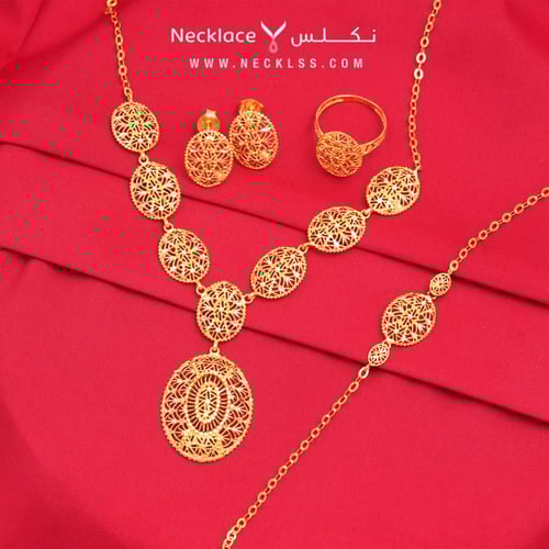 طقم ذهب عيار 21 فخم جداً (TKJH-A.5017)