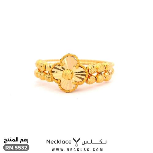 خاتم ذهب تصميم عصري عيار 21 (RN.5532)