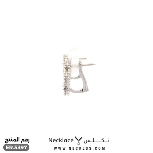 حلق ذهب أبيض تصميم فاخر (ER.5397)