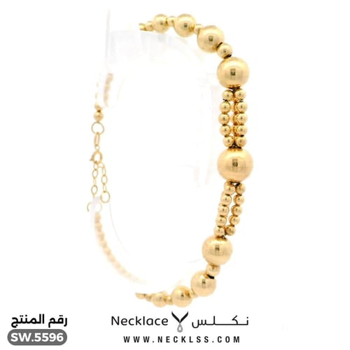 سوارة ذهب عيار 18 بلمسة أنثوية براقة (SW.5596)