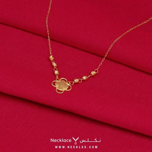 قلادة ذهب عيار 21 تصميم فريد فاخر (NC.5857)